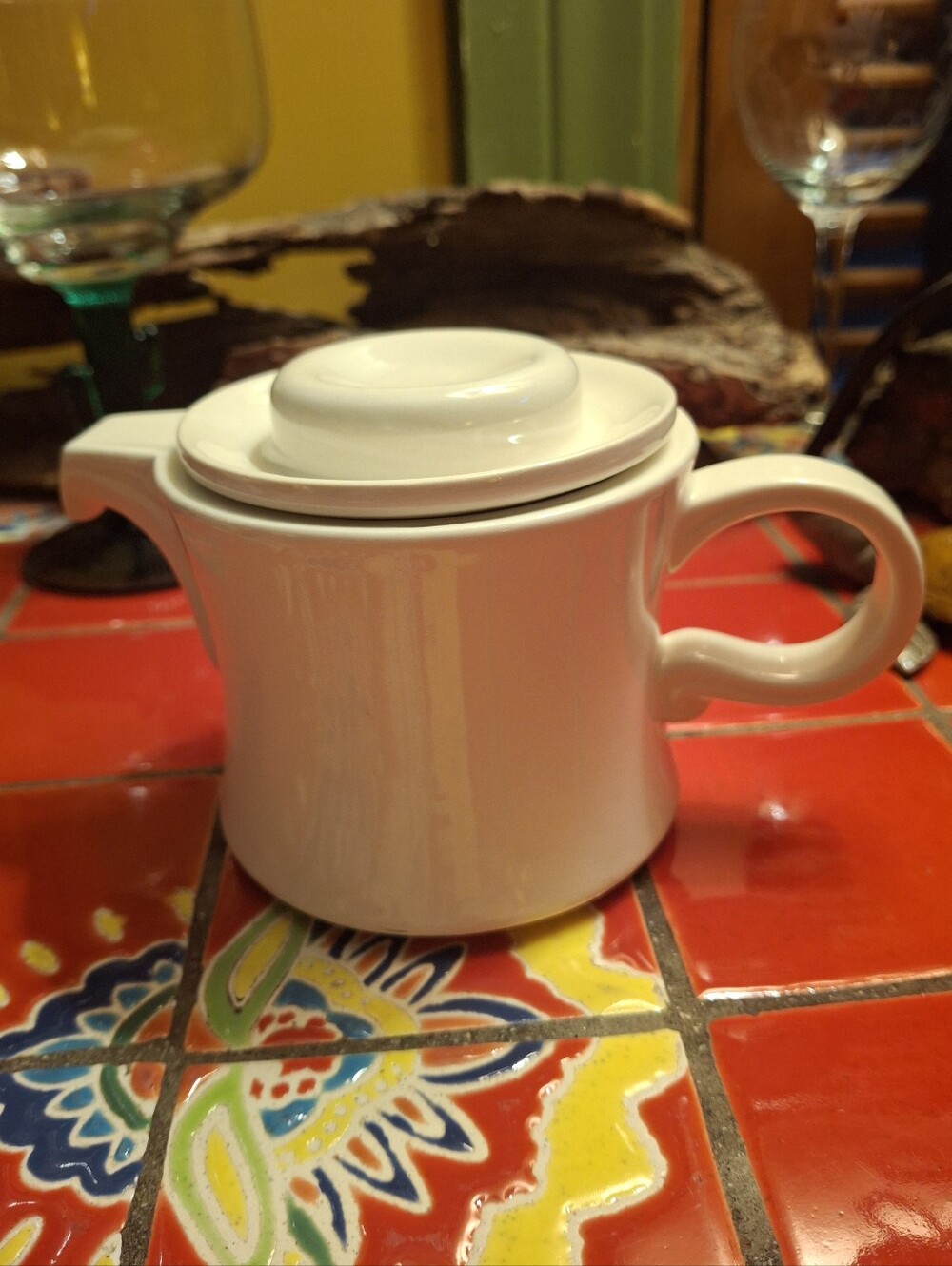 MIKASA "FORECAST" CREAMER INDIVIDUAL COFFEE TEA POT W LID OVEN TO TABLE D6000